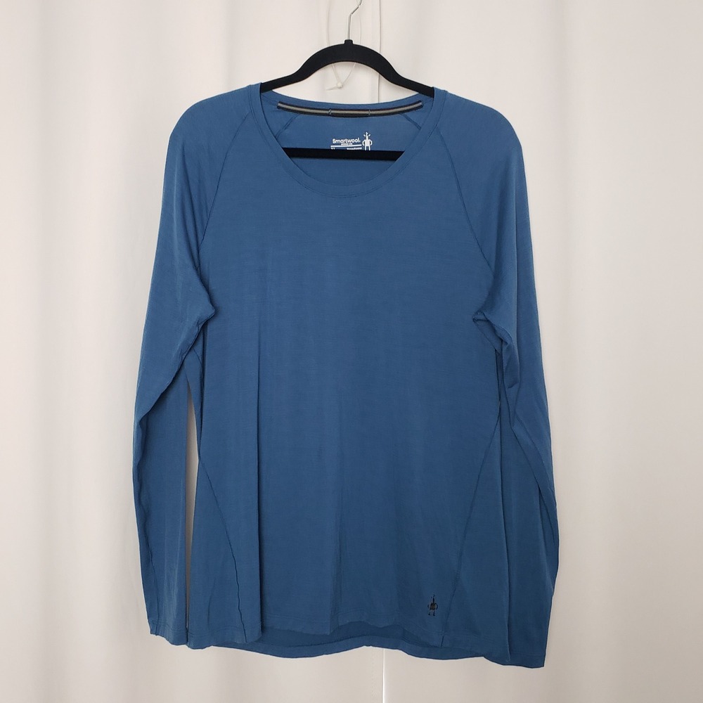Smartwool Merino 150 Base Layer Top Womens XL Blue Long Sleeve SW015255